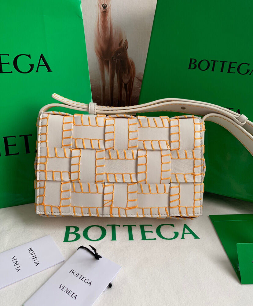 Bottega Veneta Cassette Should Bag Lambskin Orange